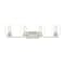Designers Fountain Liam 32in 4-Light Satin Platinum Transitional Indoor Vanity Light with Clear Glass Shades 93004-SP - alternate 1